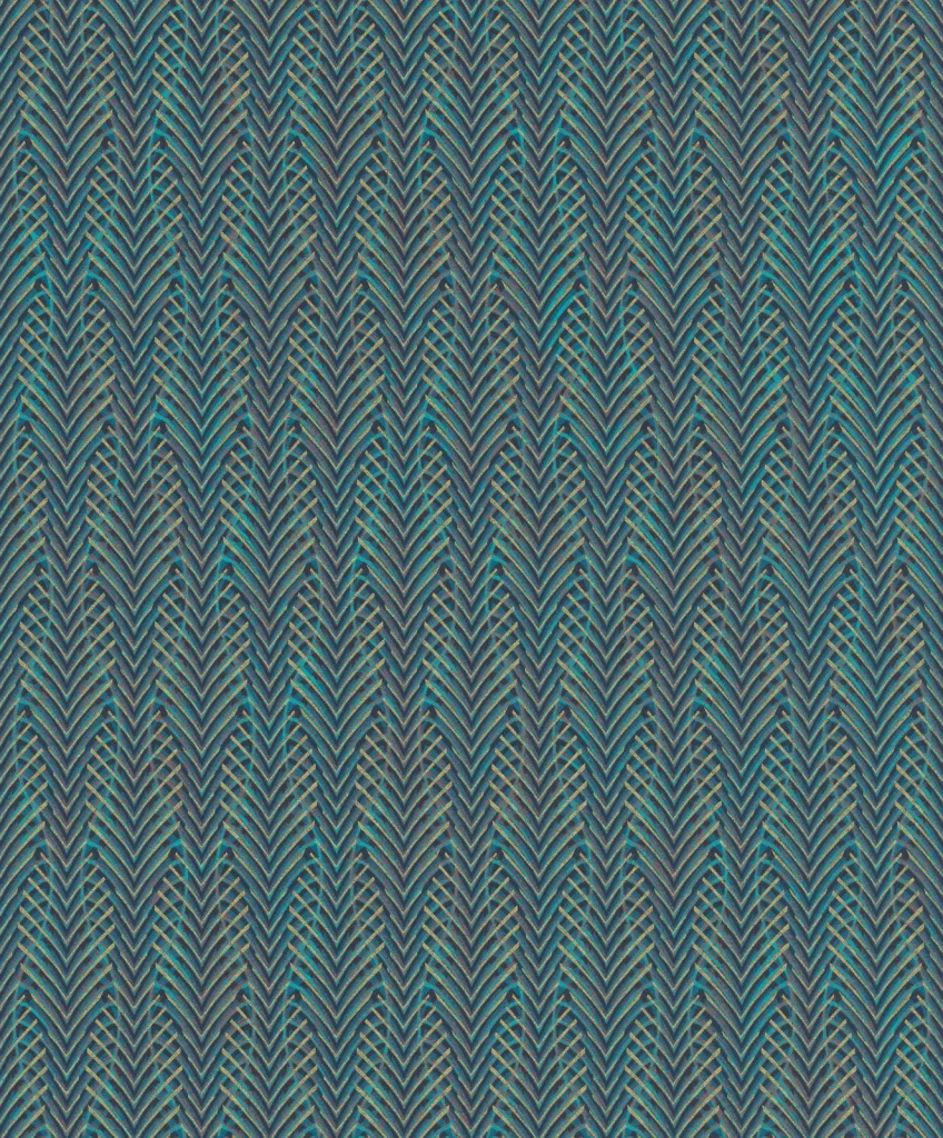 Papier peint — Givre bleu Cendré