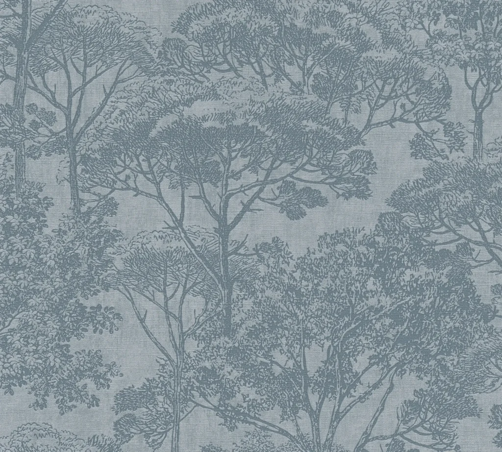 Papier peint — Givre bleu Tendre