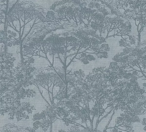 Papier peint — Givre bleu Tendre