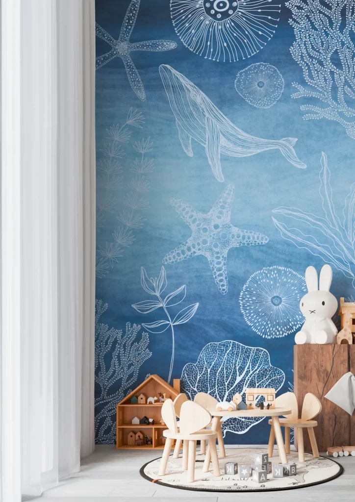 Papier peint — Ardoise bleue Tendre