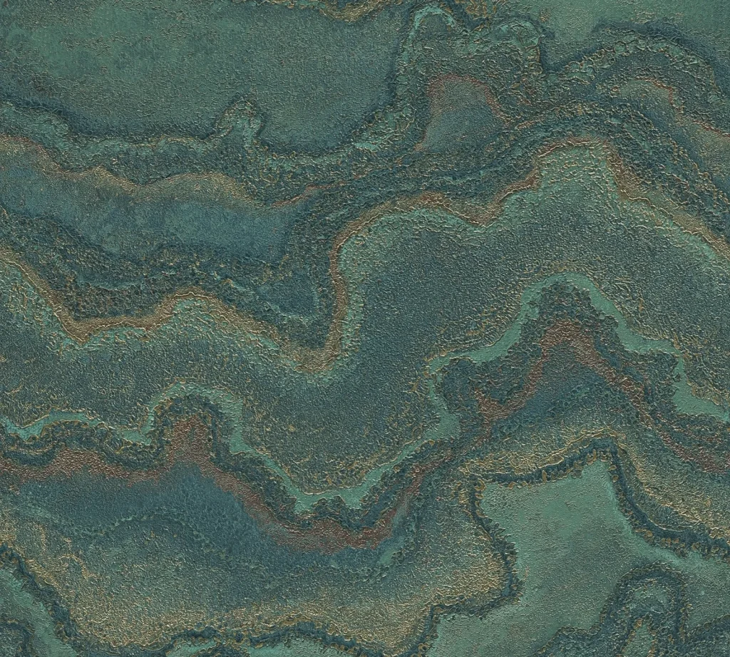 Papier peint — Écume bleue Cendrée